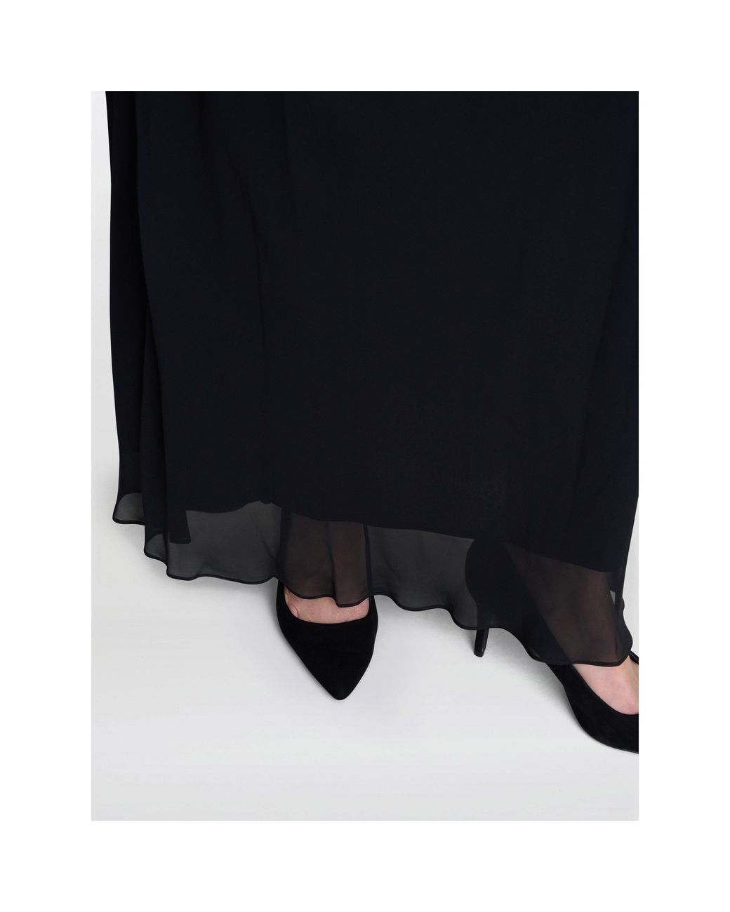 Gina Bacconi Blue Bernice Chiffon Maxi Skirt