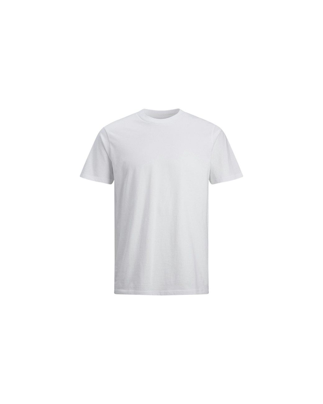 Jack & Jones White Cotton Round-Neck Short-Sleeve T-Shirts 3 Pack for men