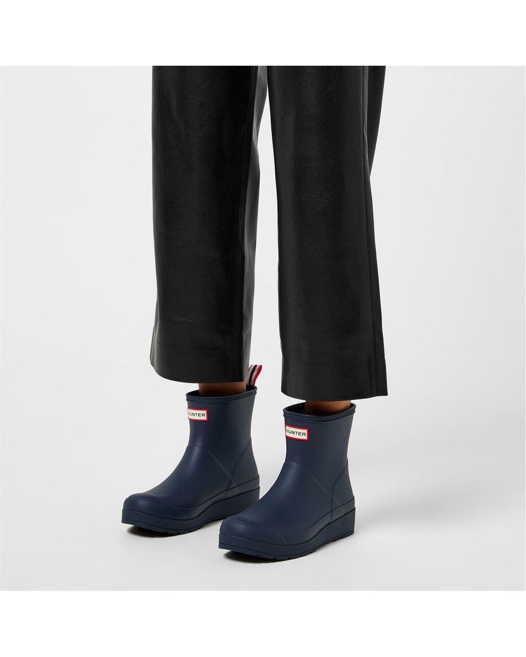 Hunter Blue Play Short Wellington Boots