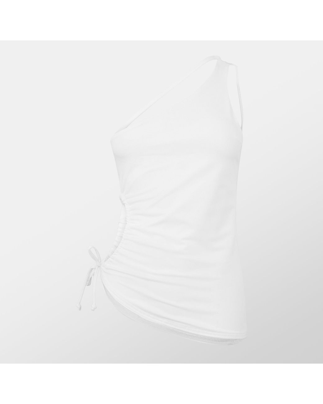 Missy Empire White Asymmetric Cut Out Top