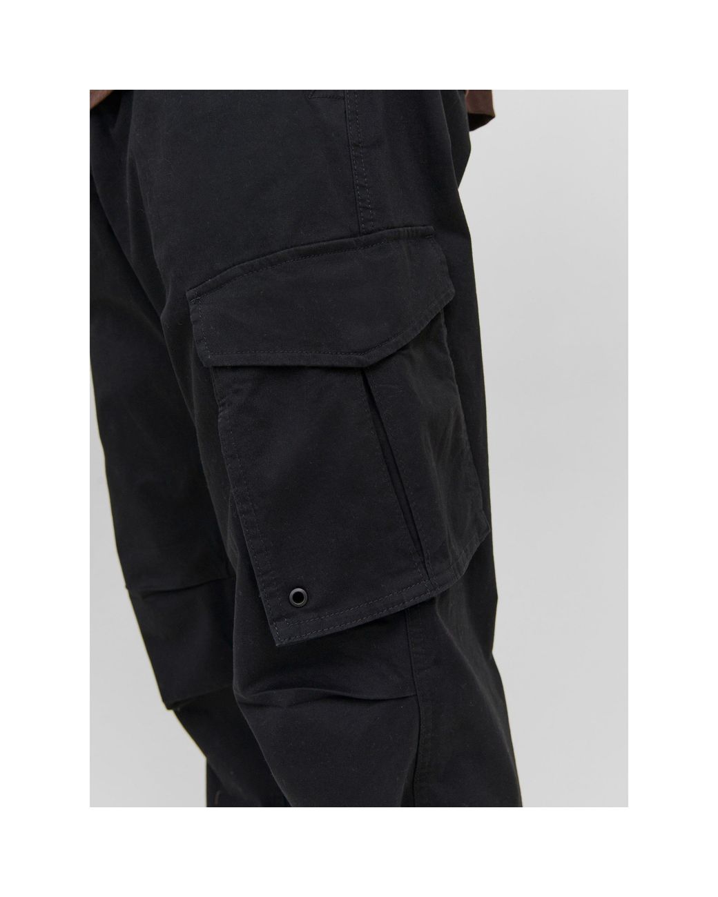 Jack & Jones Black Noah Cargo Trouser for men