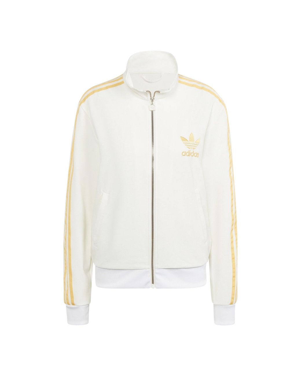 Adidas Originals White Crepe Tracksuit Top