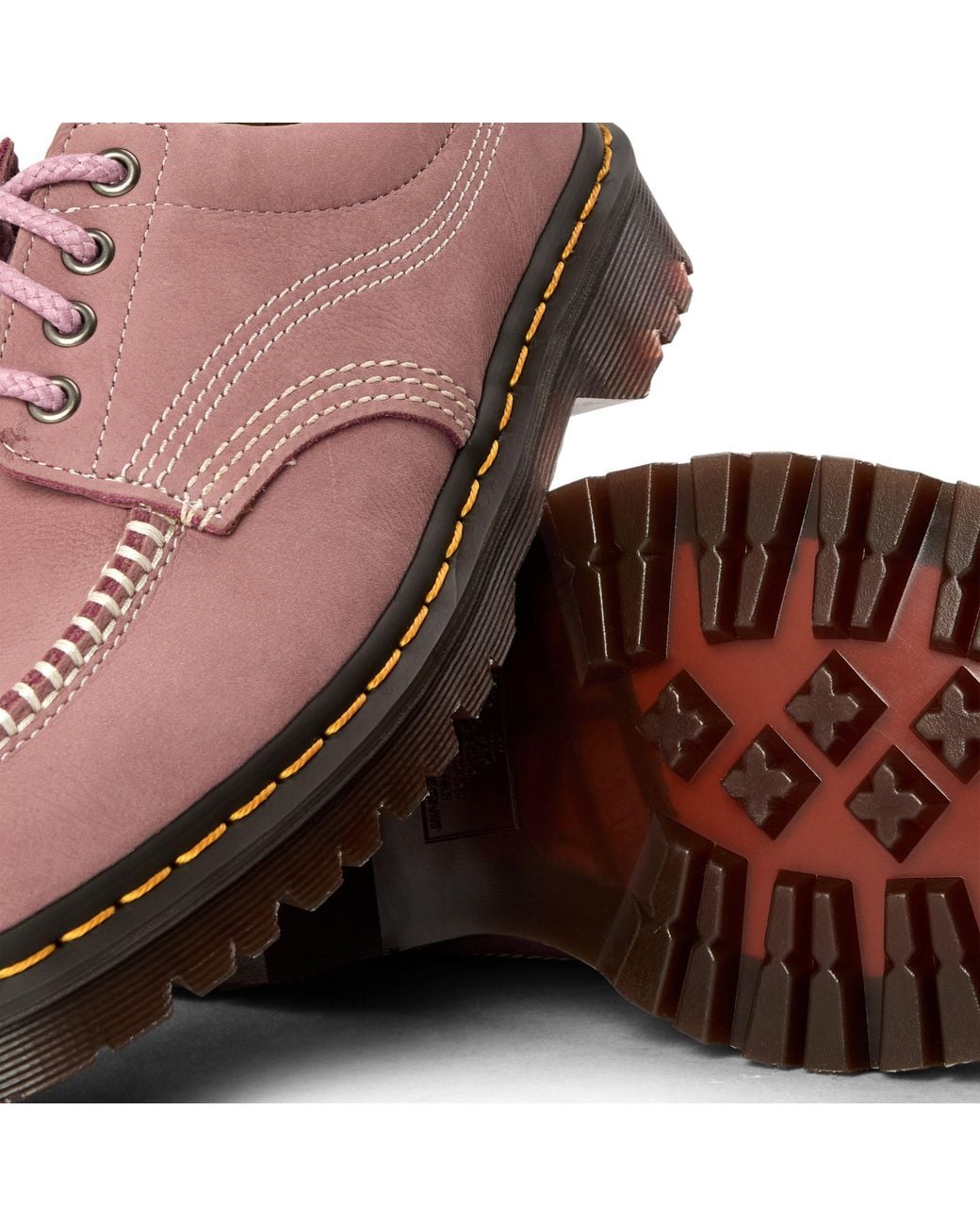 Dr. Martens Pink Lowell Lace Up Shoes
