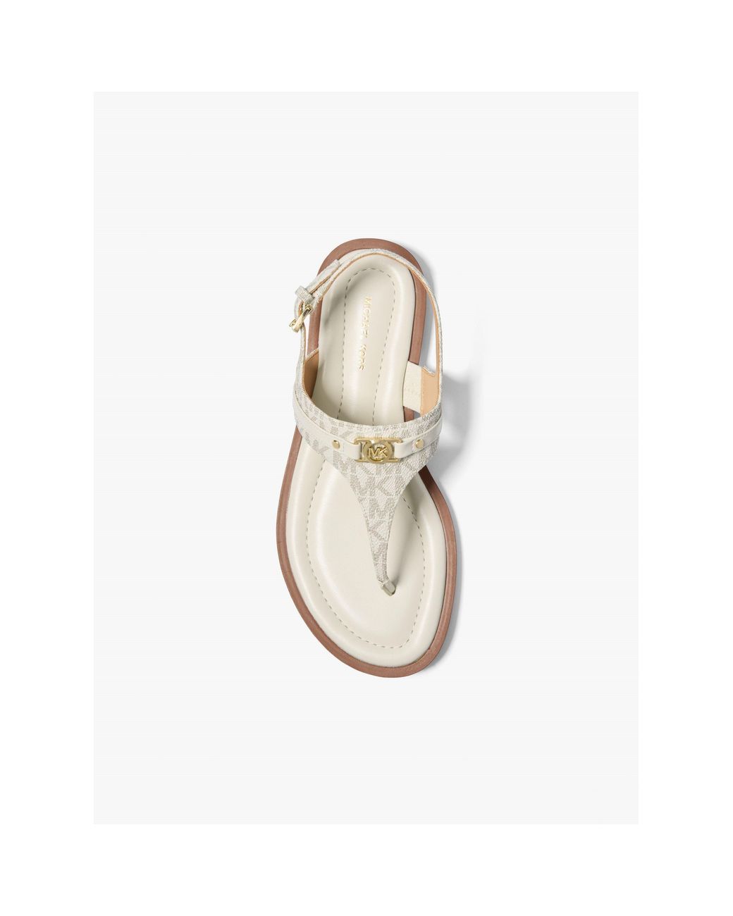 MICHAEL Michael Kors White Mandy Flat Sandals