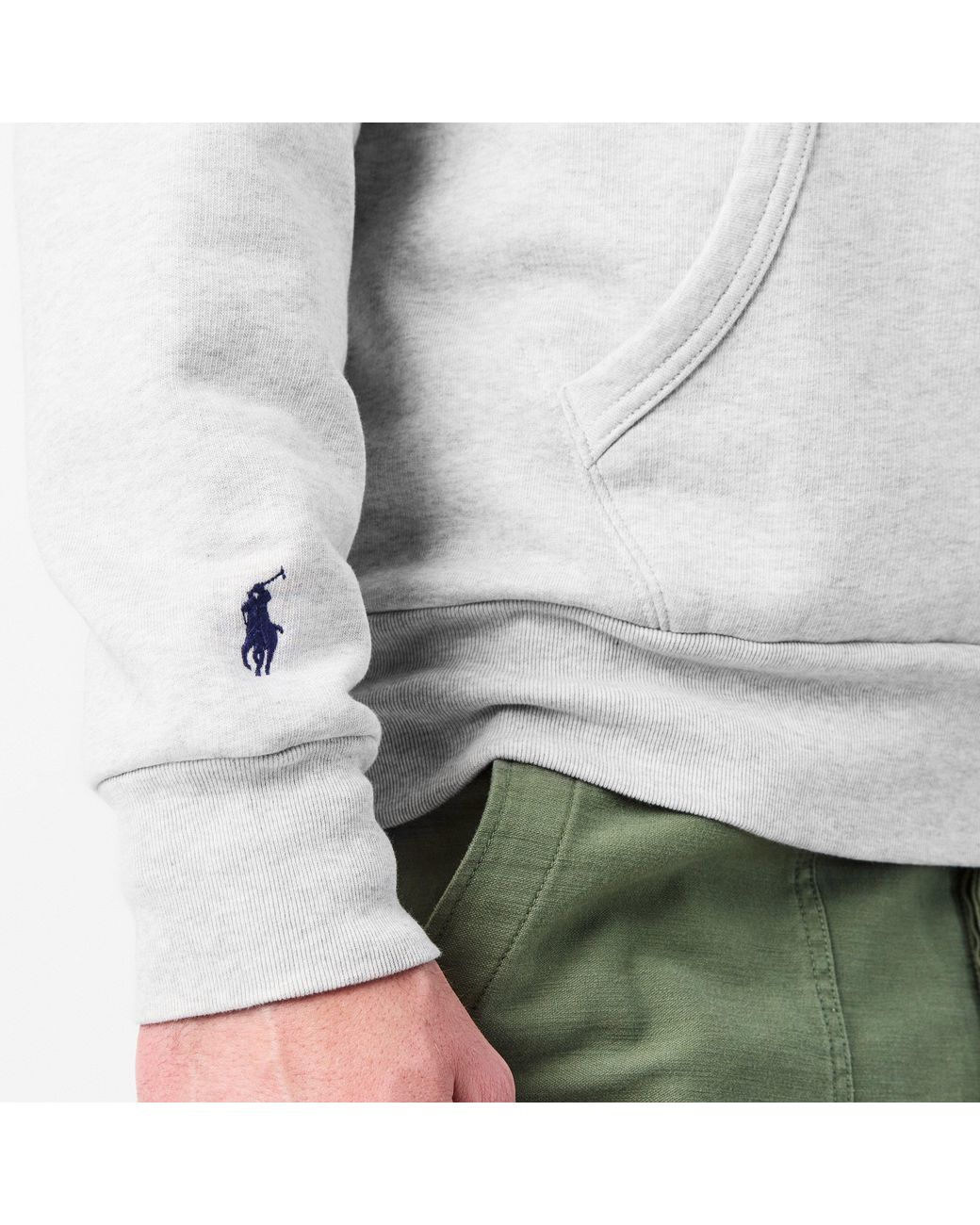 Polo Ralph Lauren Gray Oversized Pullover Hoodie for men