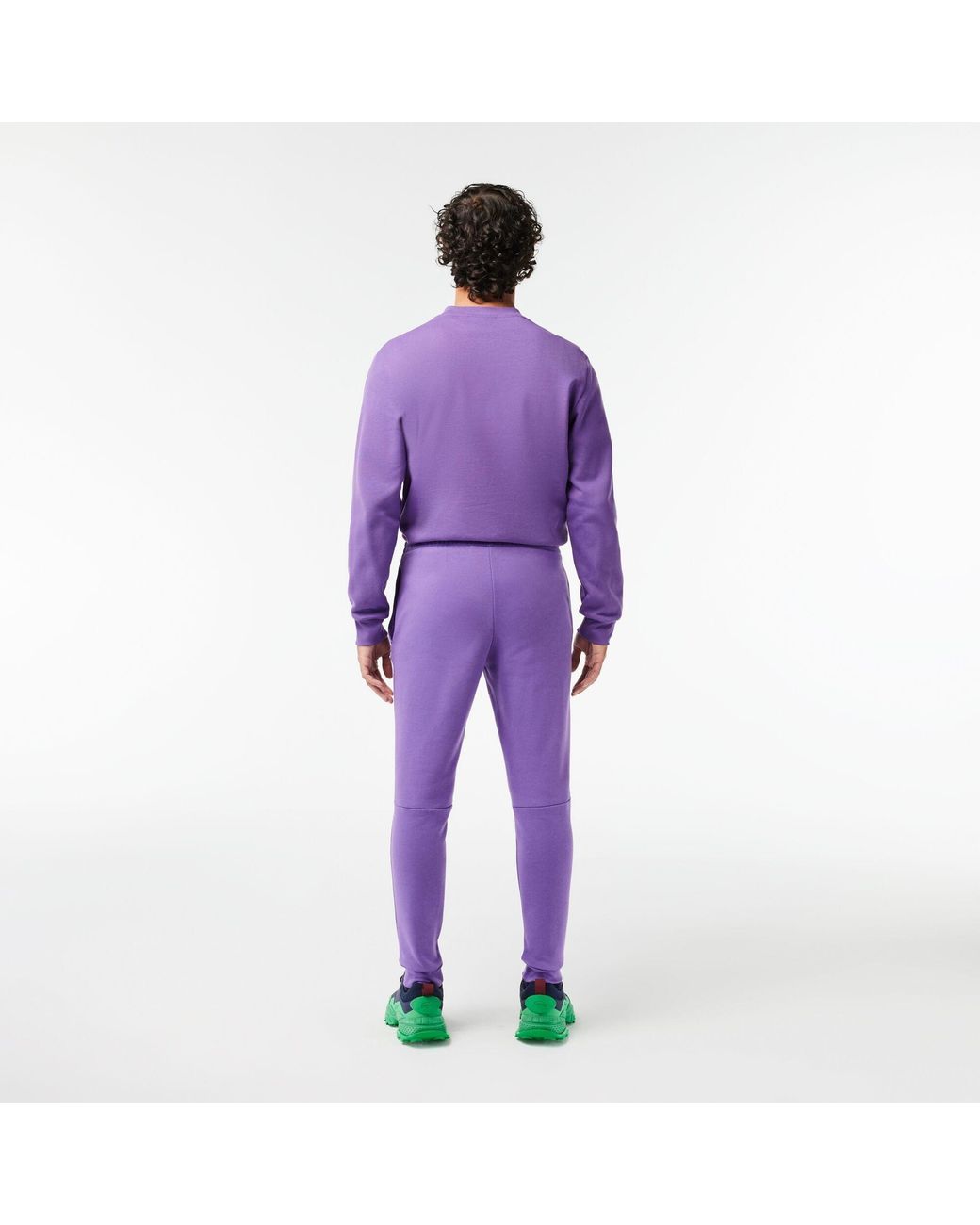 Lacoste Purple Fleece Tracksuit Bottoms for men
