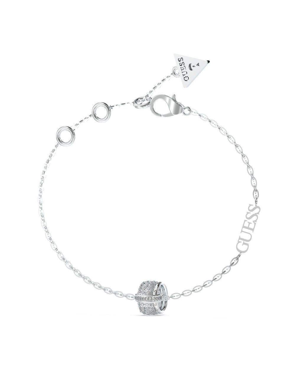 Guess Black Fabulous Me Stainless Steel Charm Bracelet
