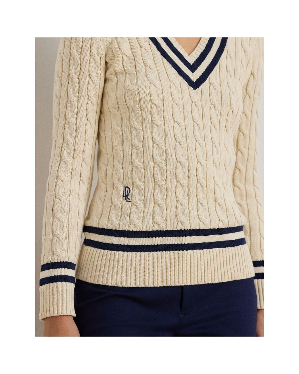 Ralph Lauren White Crew Neck Jumper