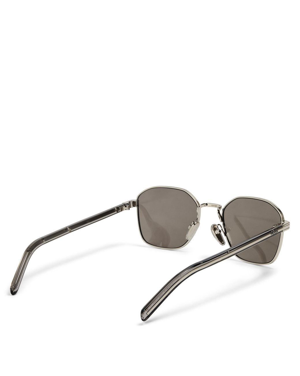 Prada Gray Round Sunglasses for men