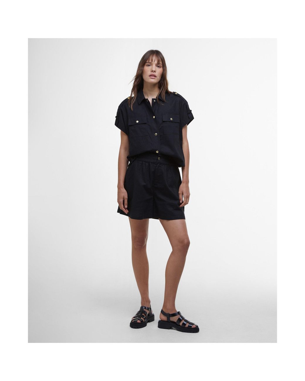 Barbour Black Pryia Shorts