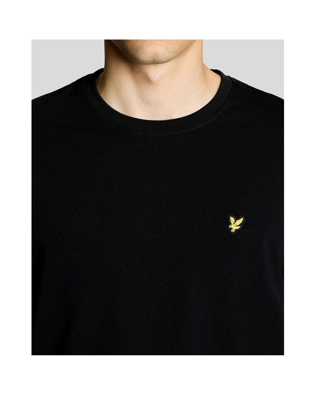 Lyle & Scott Black Cotton Crew Neck T-Shirt for men
