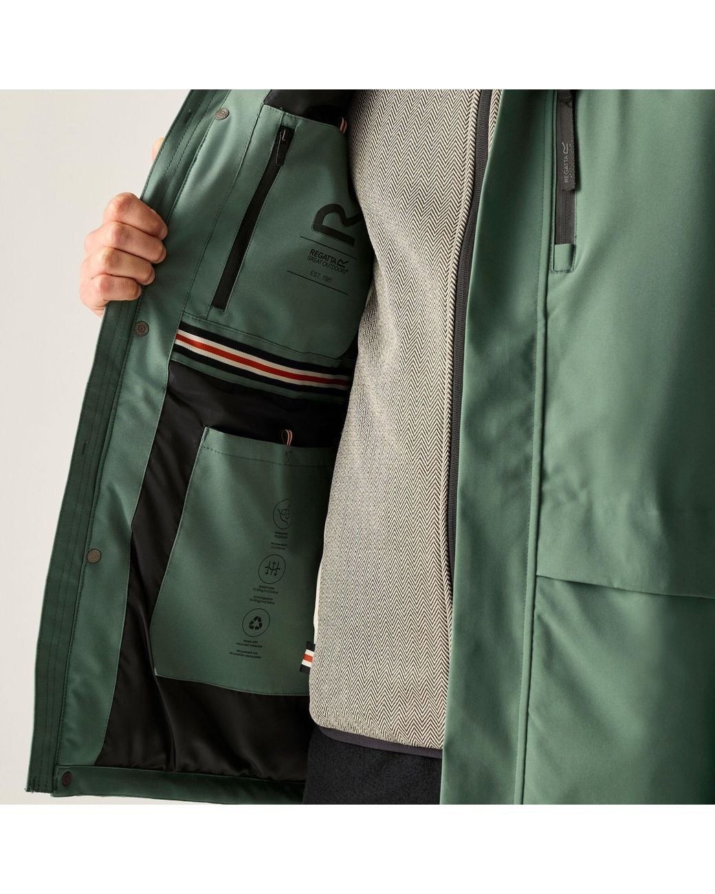 Regatta Green Baylon Waterproof Jacket for men
