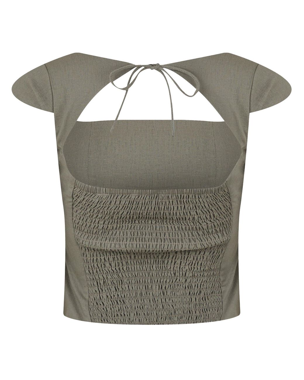 Jack Wills Gray Cap Sleeve Blouse