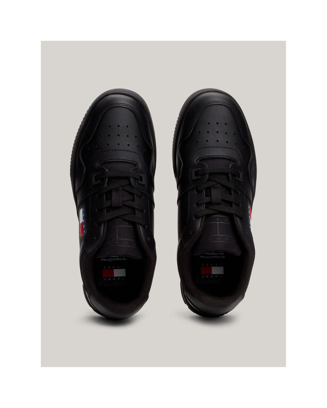 Tommy Hilfiger Black Essential Retro Basketball Trainers