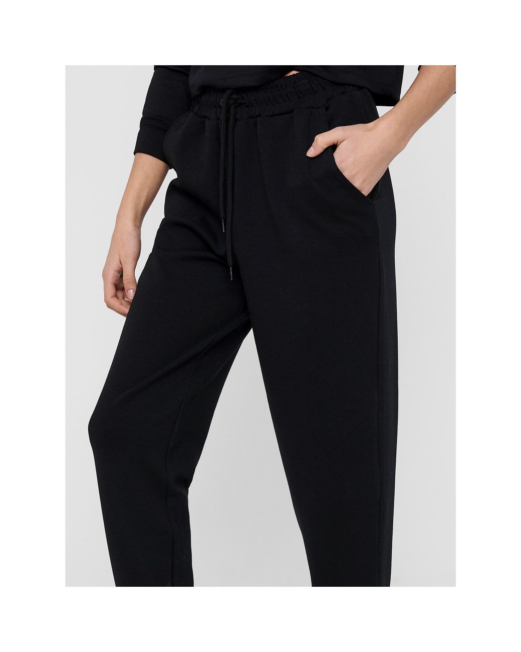 Only Play Black High Waist Closed Hem Jersey Joggers