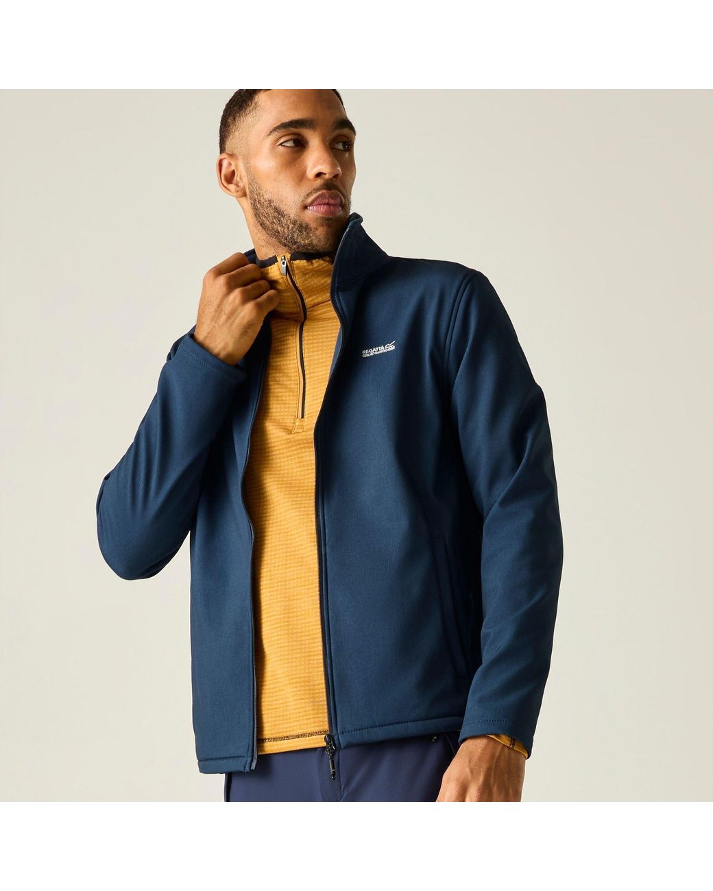 Regatta Blue Cera V Softshell Midlayer for men