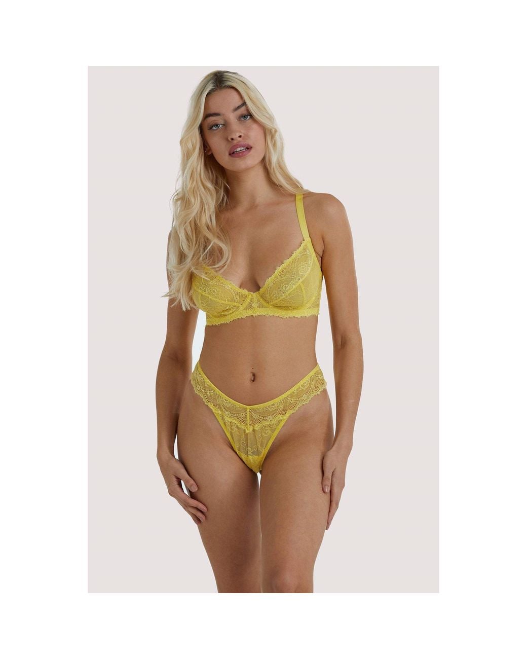 Wolf & Whistle Yellow Ariana Everyday Plunge Bra