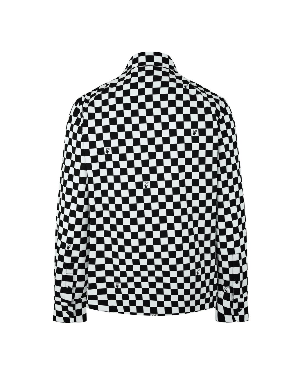Off-White c/o Virgil Abloh Black Check Skate Long Sleeve Shirt for men