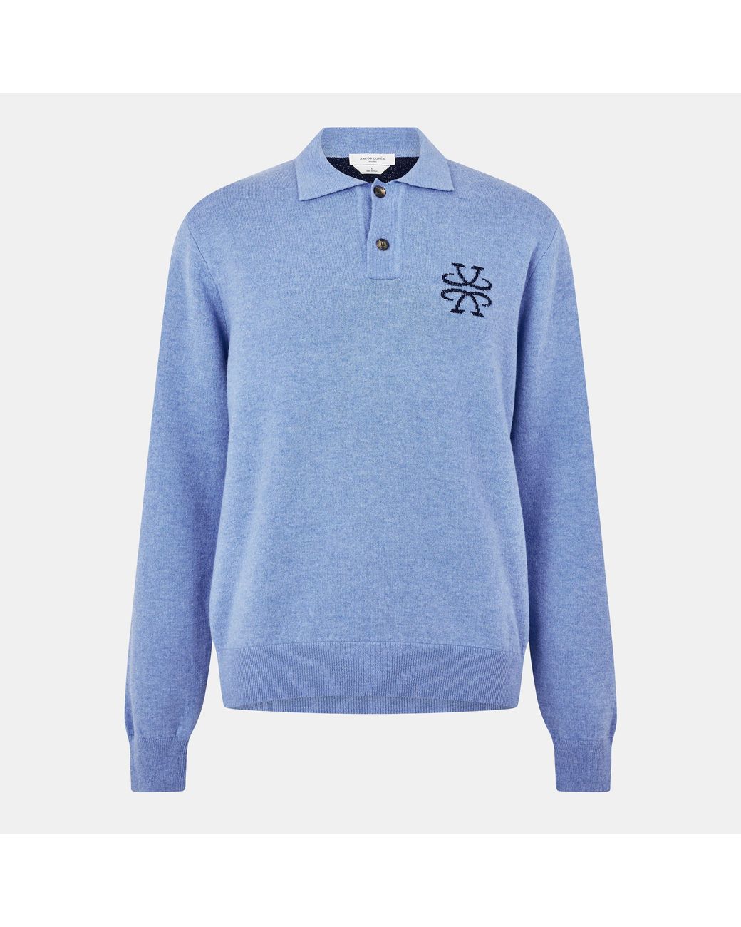 Jacob Cohen Blue Polo Knitted Top for men