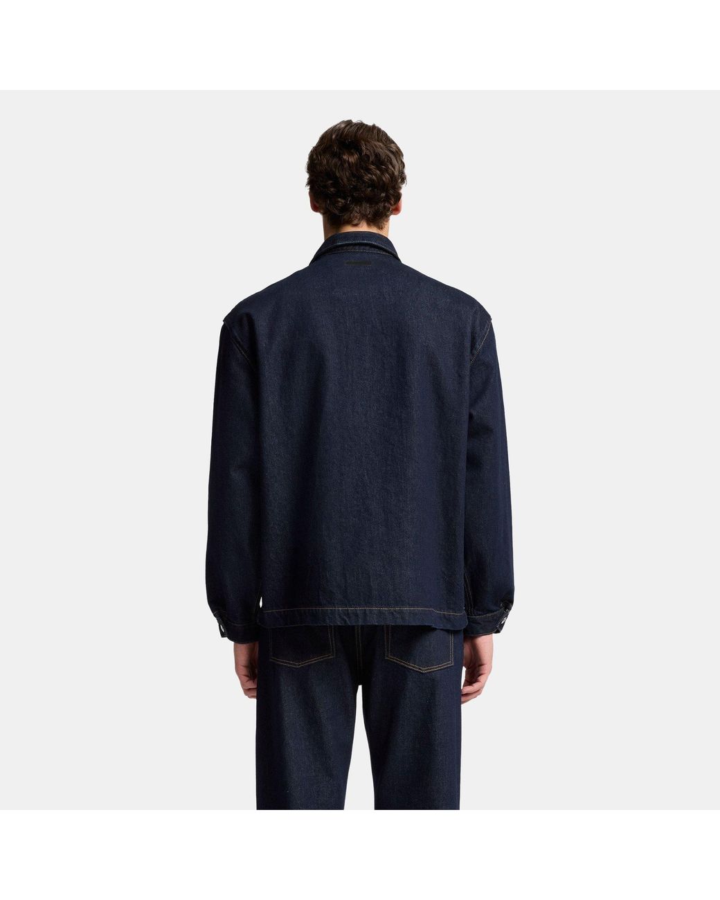 7 For All Mankind Blue Denim Overshirt for men