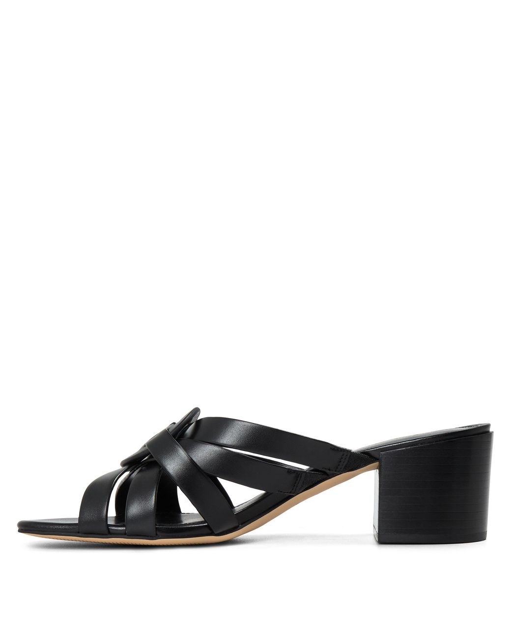 MICHAEL Michael Kors Black Erika Mid Mule Heeled Sandals