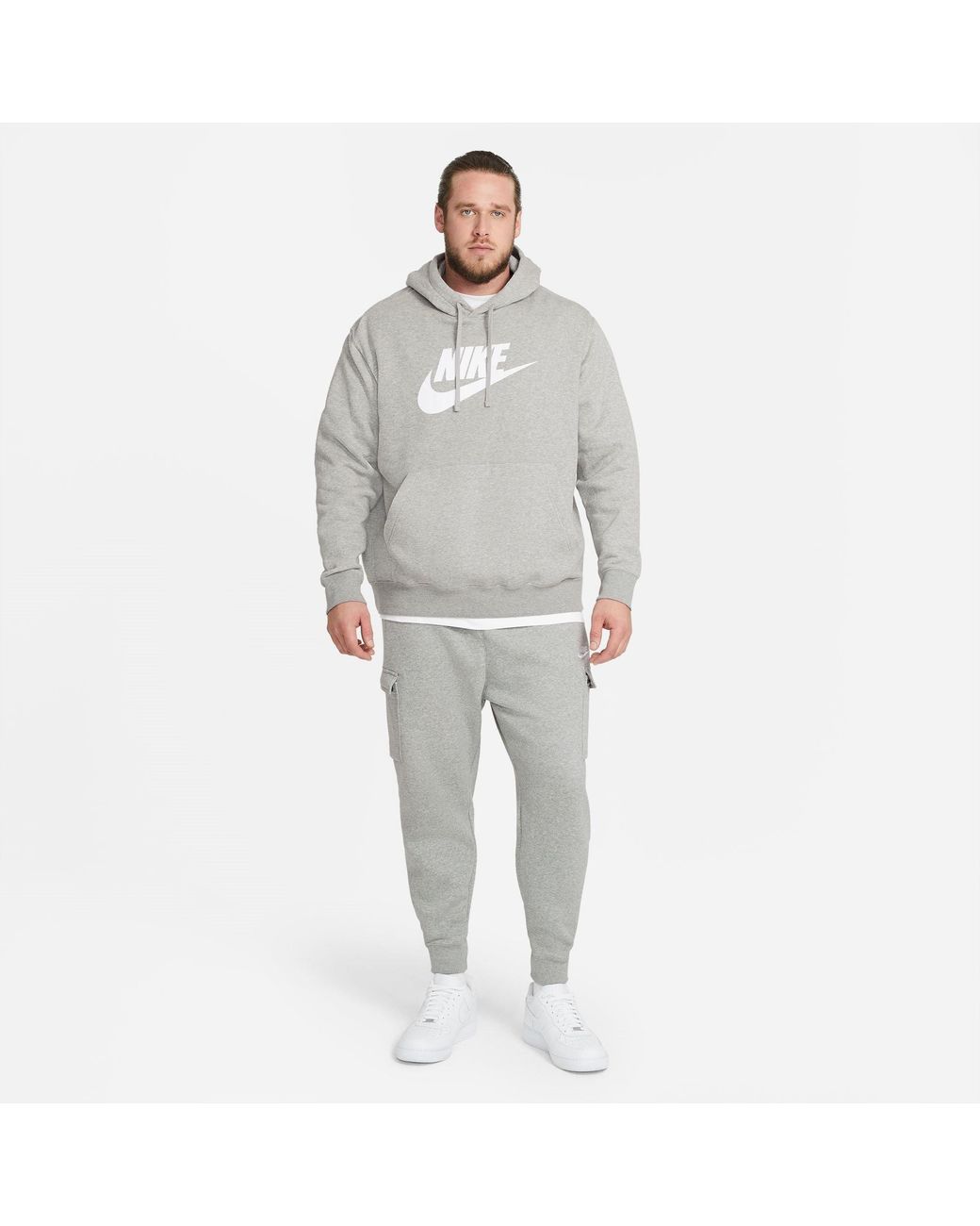 Nike Gray Sportswear Club Fleece Cargo Pants for men