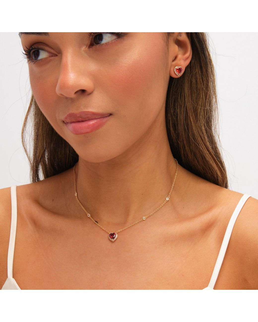 Jon Richard Blue Plated And Heart Pendant Necklace