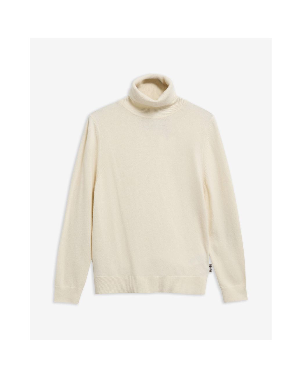 Barbour White Pendle Roll-Neck Jumper