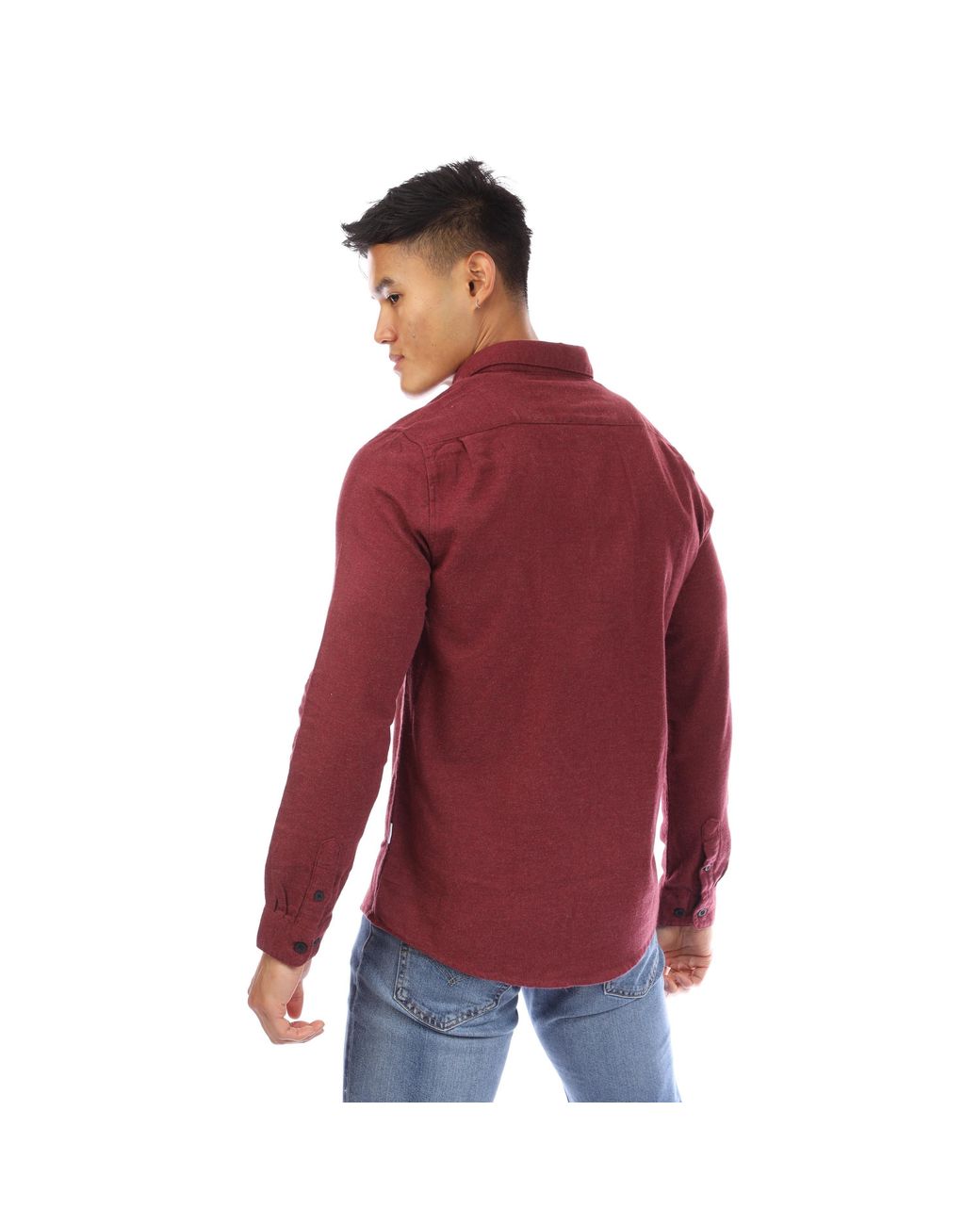 Peter Werth Red Long Sleeve Plain Shirt for men