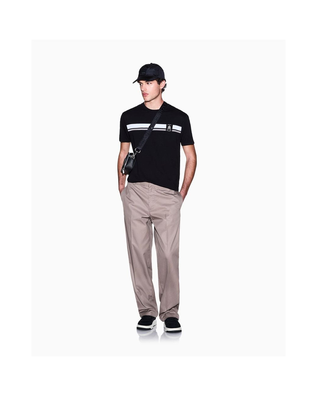 ARMANI EXCHANGE Black T-Shirt for men