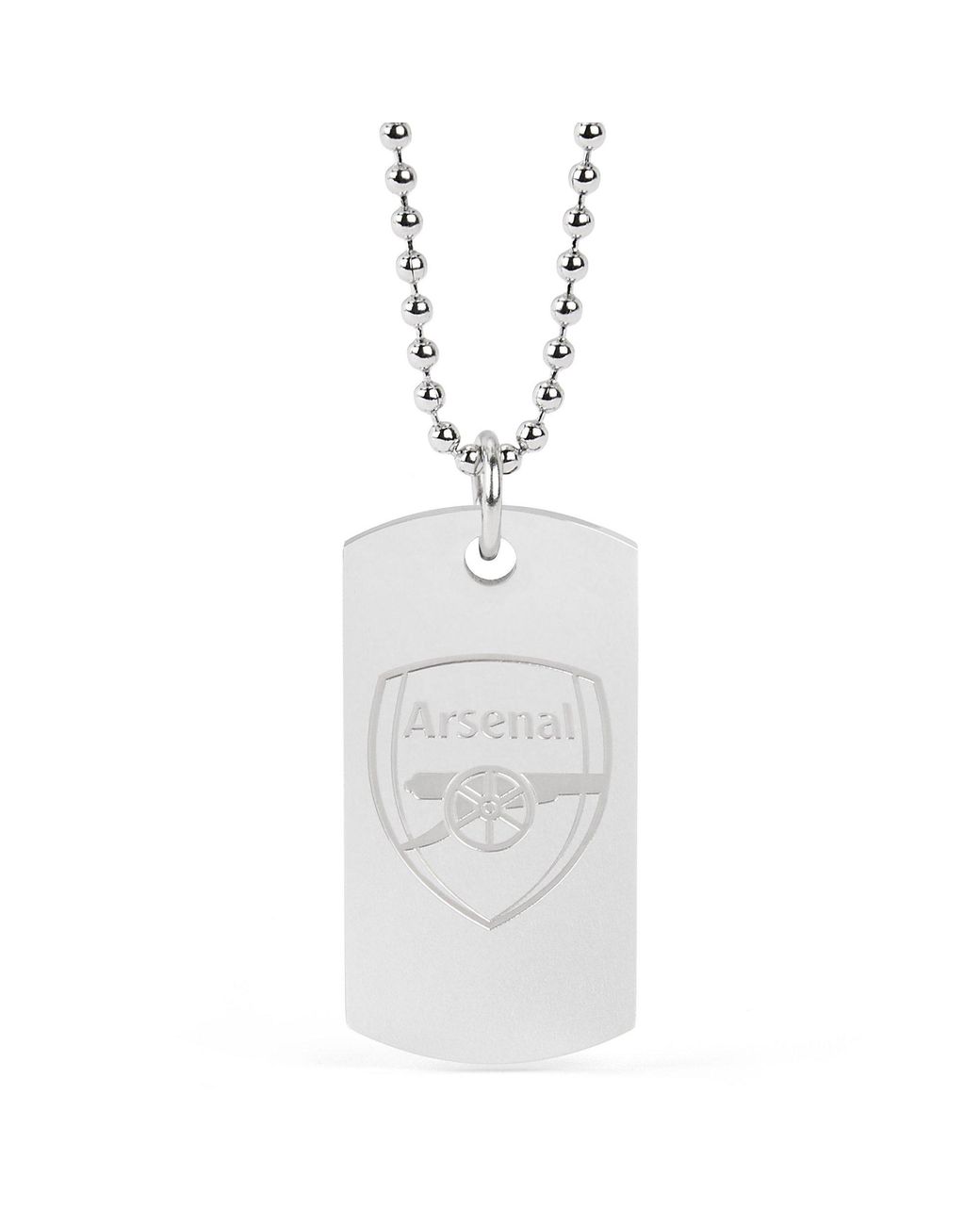 Team White Officially Licensed Stainless Steel Dog Tag And Ball Chain