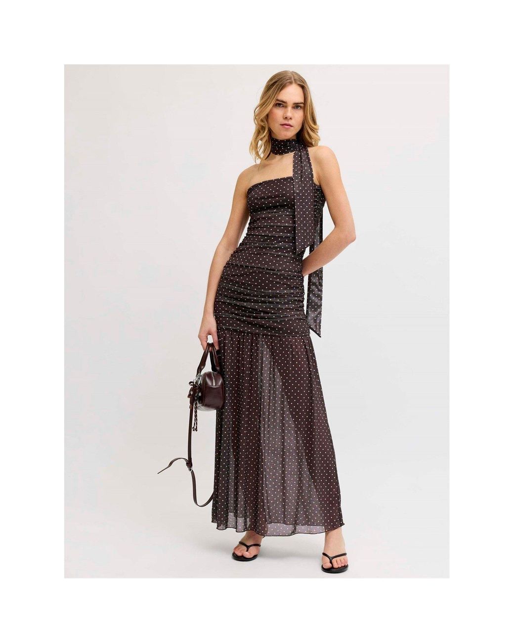 JJXX Purple Mesh Dress With Scarf