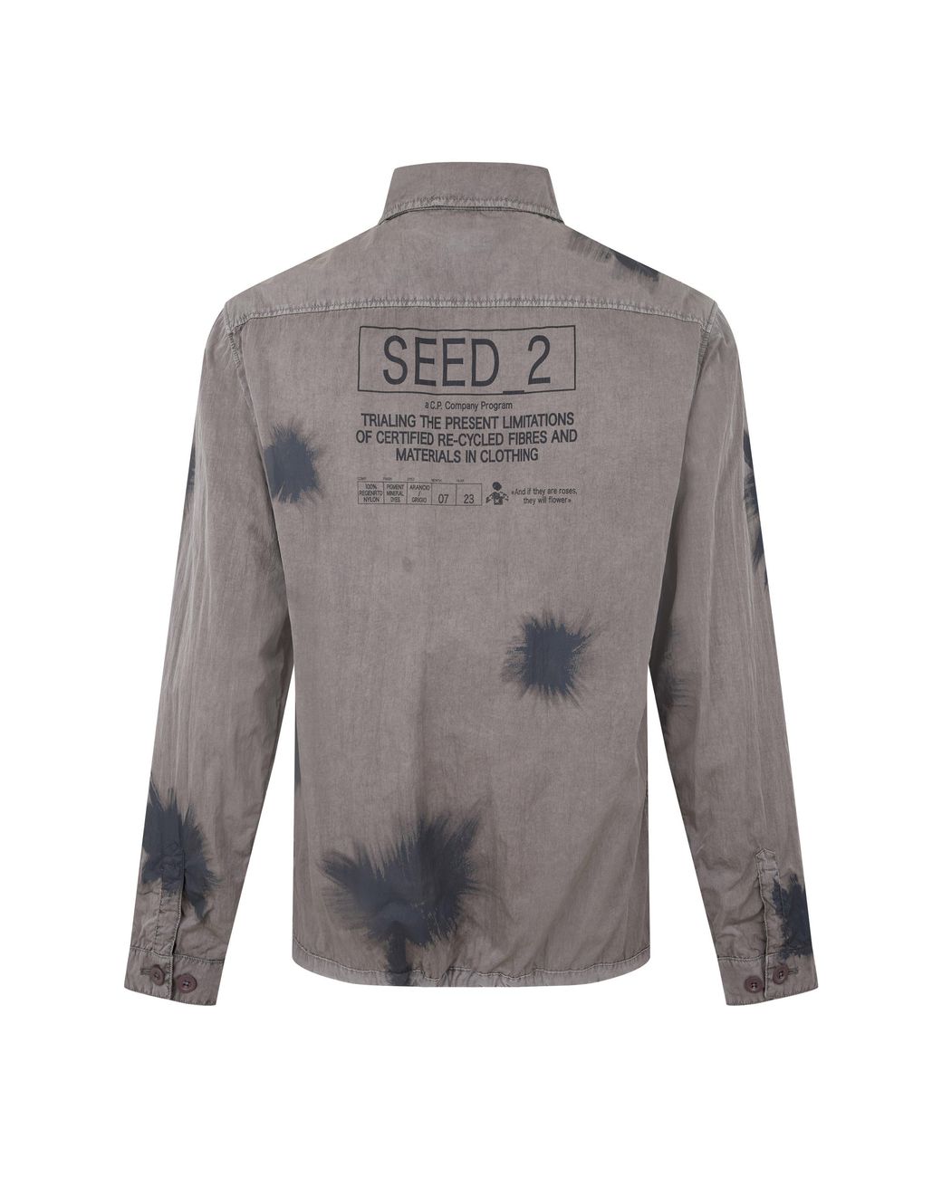 C P Company Gray Seed 2 Zip Overshirt for men