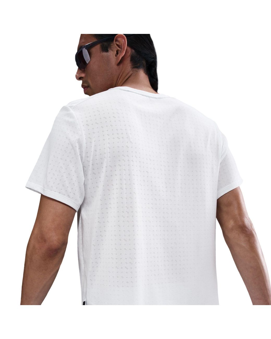 Nike White Short Sleeve Performance Running Top for men