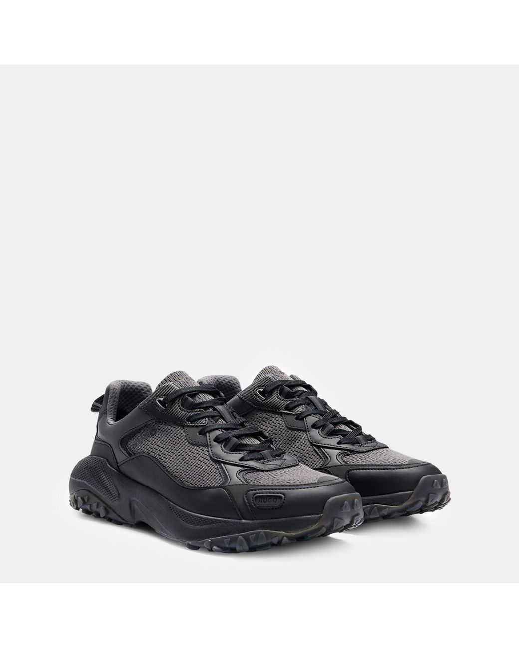 HUGO Black Cyrus Low-Top Trainers for men