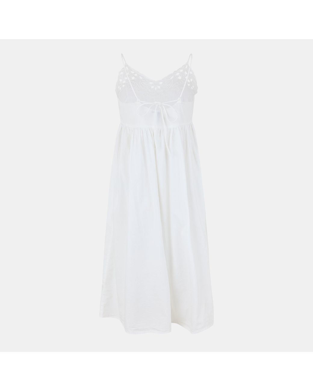 Vero Moda White Vera Spaghetti Strap Midi Dress