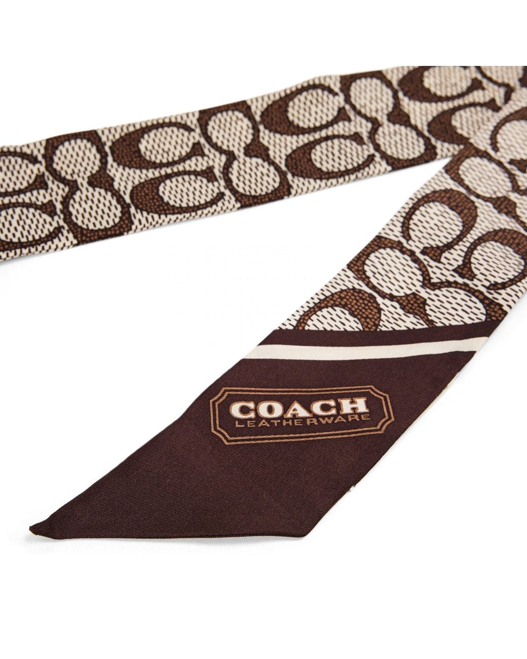COACH Metallic Signature C Printed Silk Skinny
