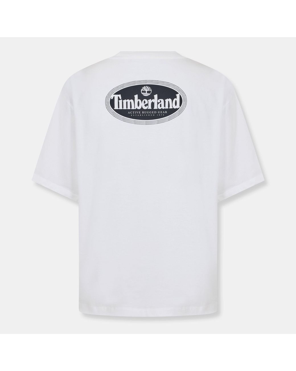 Timberland White Timb Oval Regular Fit T-Shirt for men