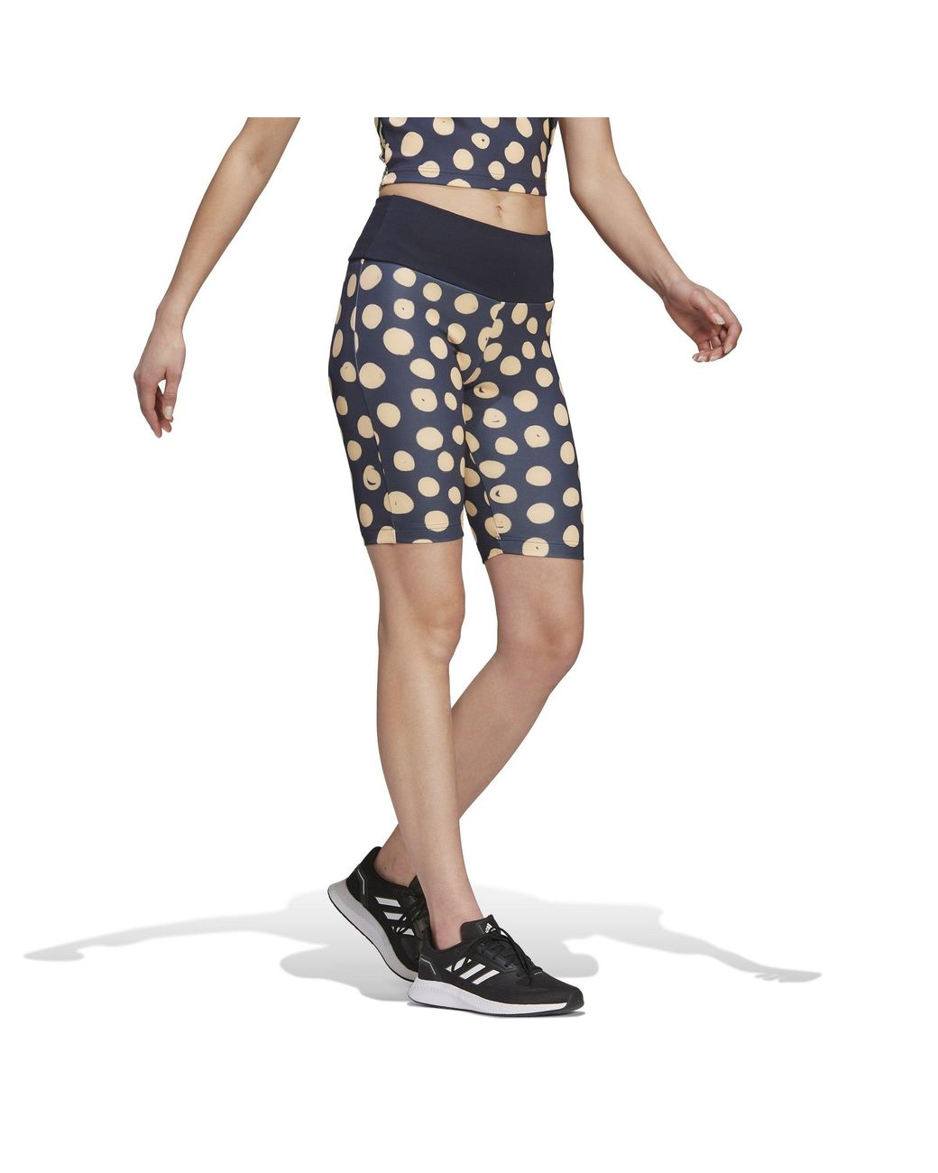 Adidas Blue Farm Print Bike Shorts