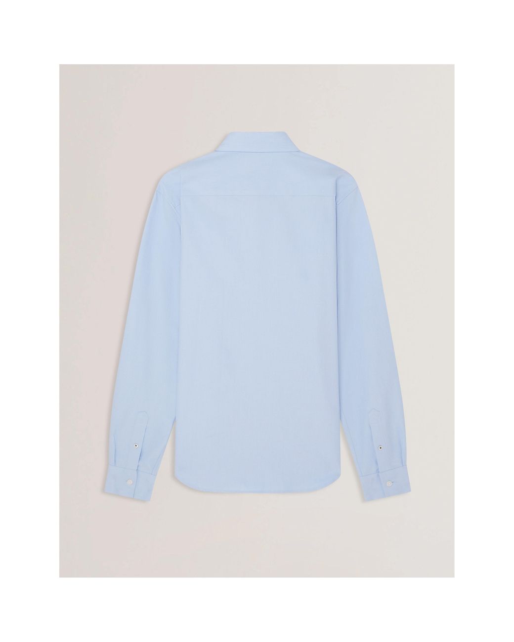 Ted Baker Blue Long-Sleeve Oxford Plain Shirt for men
