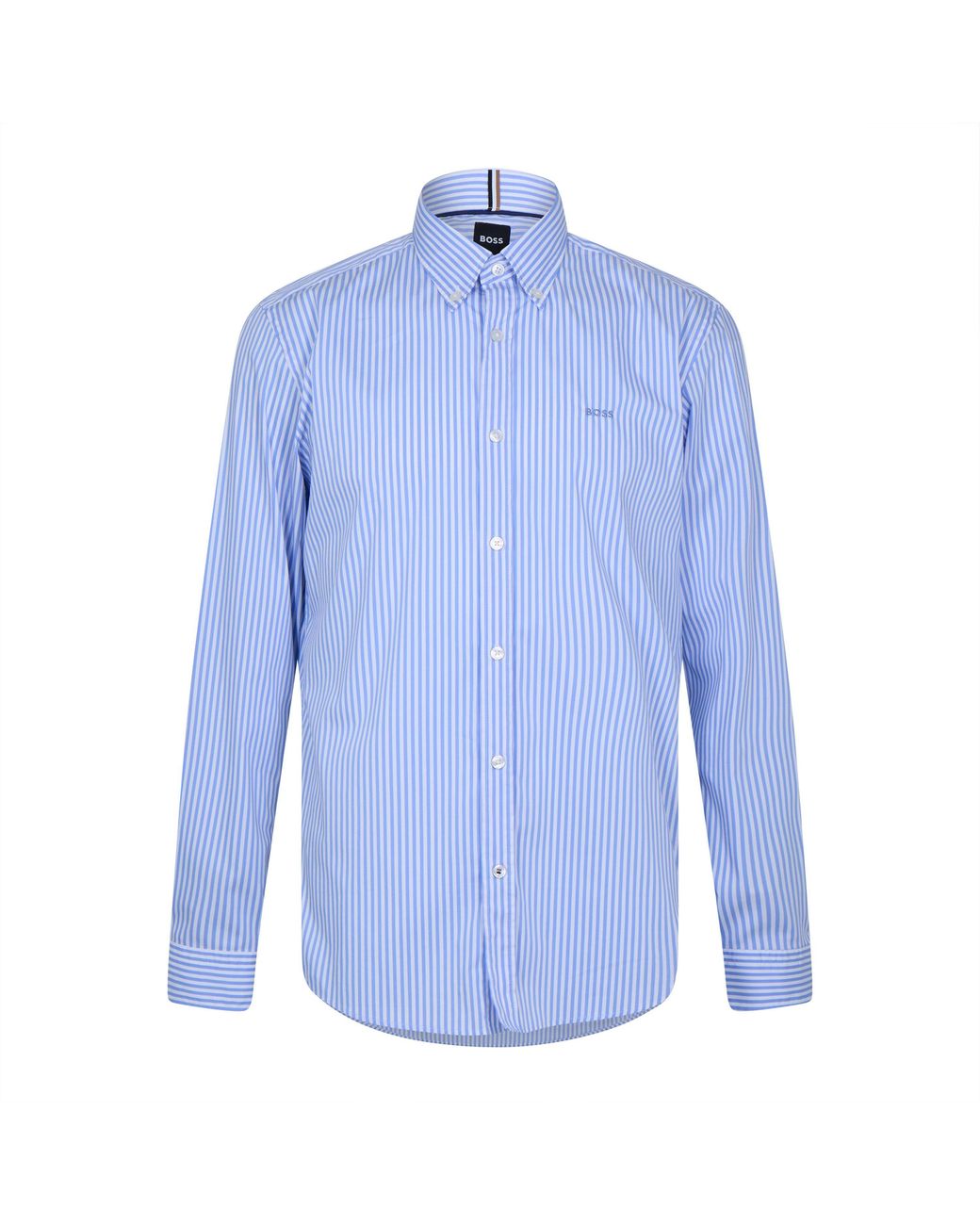 Boss Blue Roan Bd Striped Long Sleeve Shirt for men