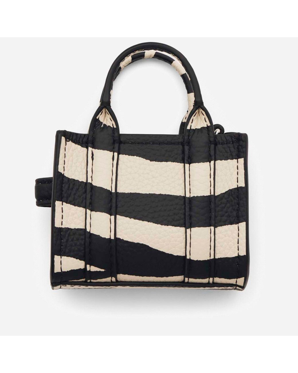 Marc Jacobs Black Lth Nano Chrome Charm