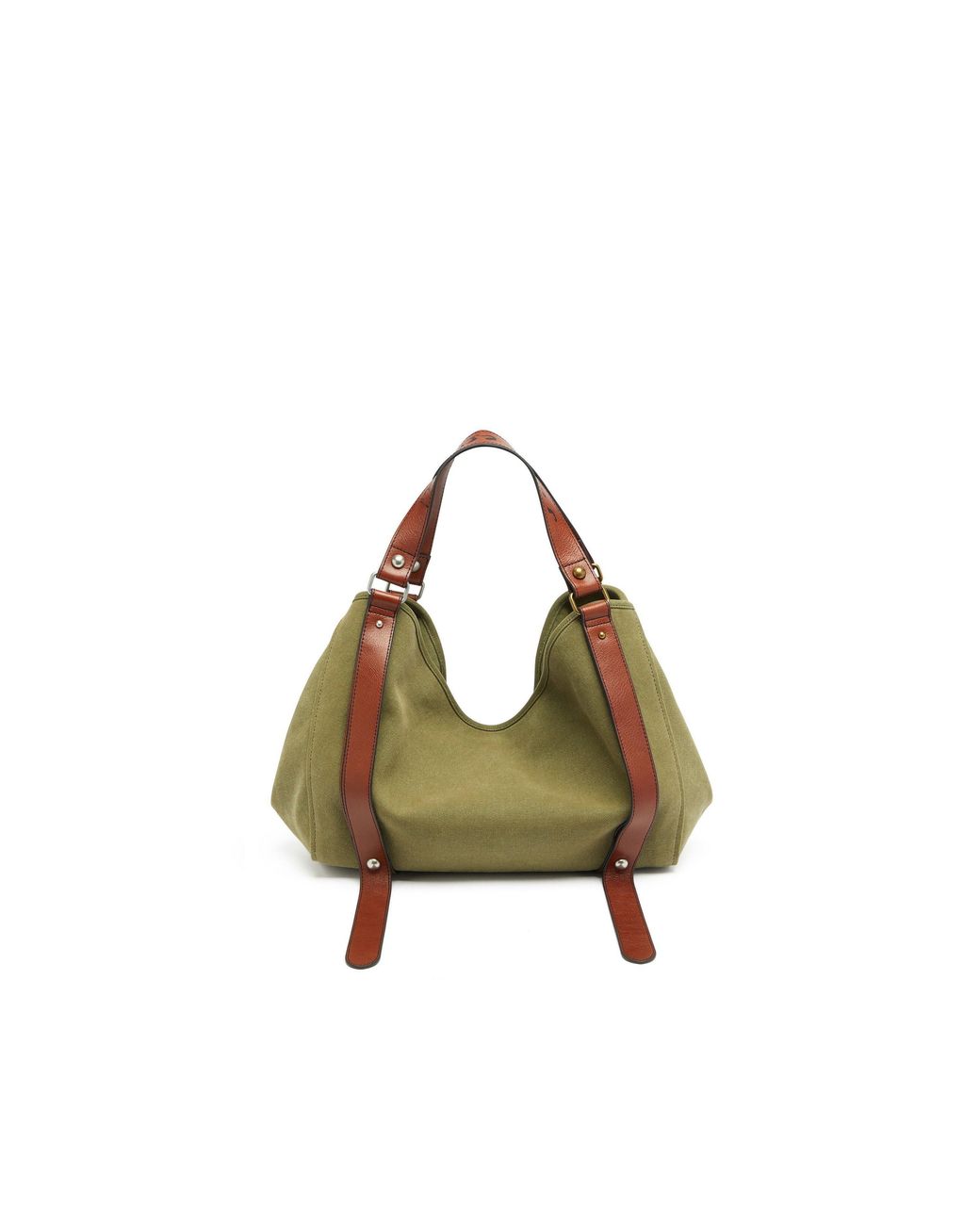 DIESEL Green Knot-D Tophandle M Leather Top-Handle Bag