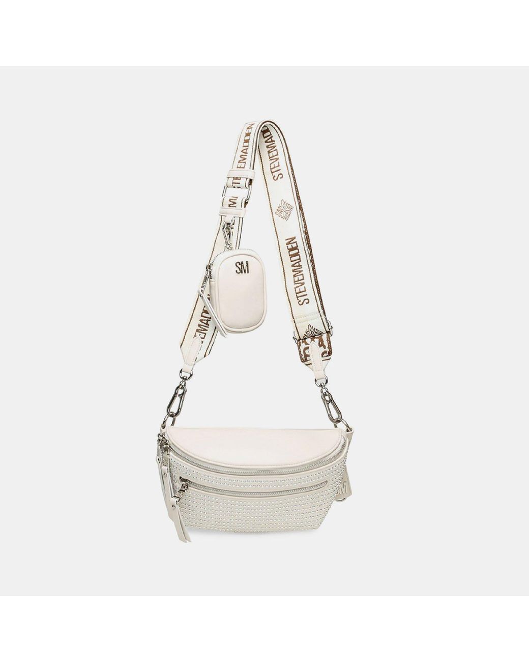 Steve Madden White Bclarkes Crossbody Bag
