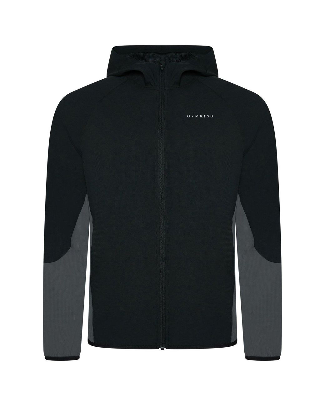 Gym King Black Progress Long Sleeve Windbreaker for men