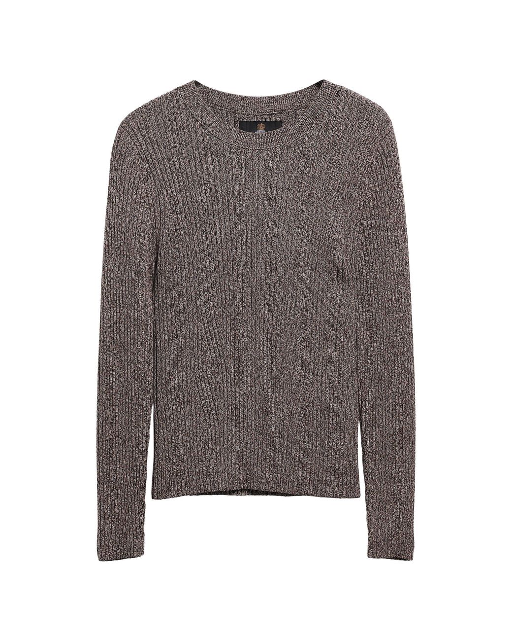 Barbour Gray Varano Cotton Crew-Neck Long-Sleeve Fine-Knit Slim-Fit Jumper