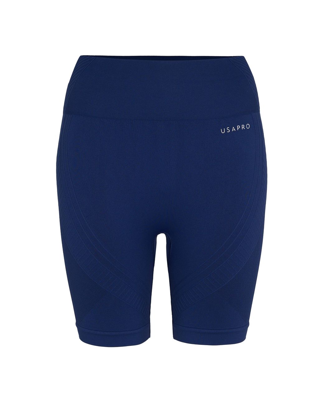 Usa Pro Blue Seamless Longline Cycling Shorts