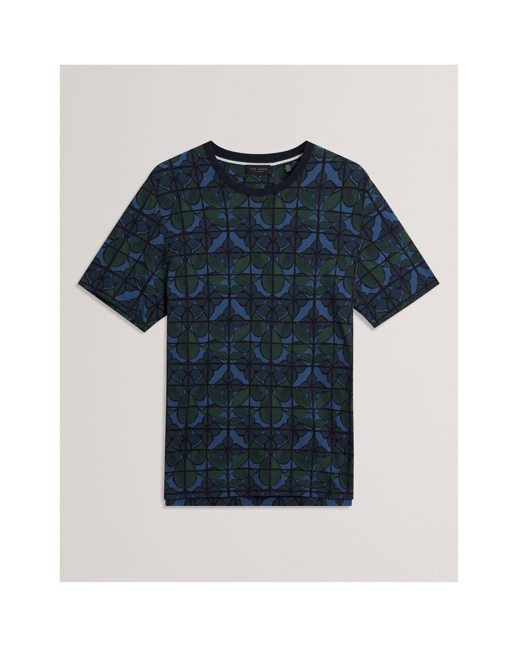 Ted Baker Blue Floral Long-Sleeve Patterned Shirt for men