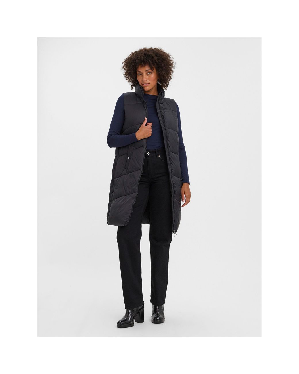Vero Moda Blue Uppsala Water Resistant Sleeveless Gilet