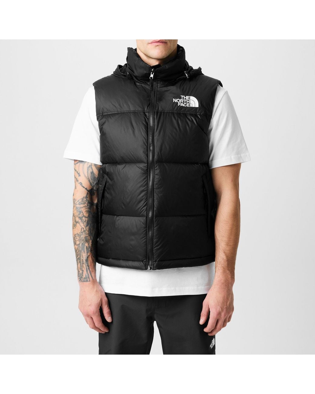The North Face Black 1996 Retro Nuptse 700-Fill Down Water Resistant Recycled Gilet for men